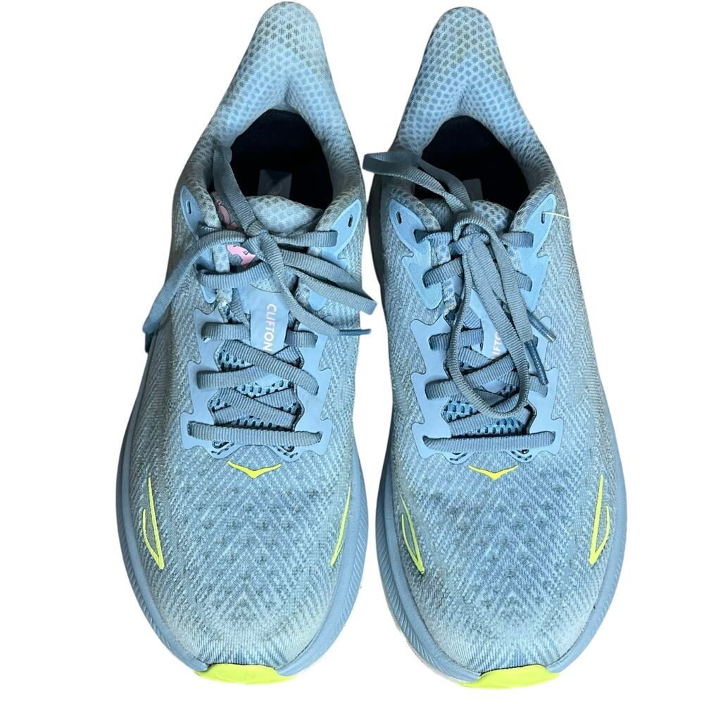 Hoka One One Clifton 9 Running Shoes Womens 8.5 Blue Walking Cushioned Athletic - Picture 8 of 15